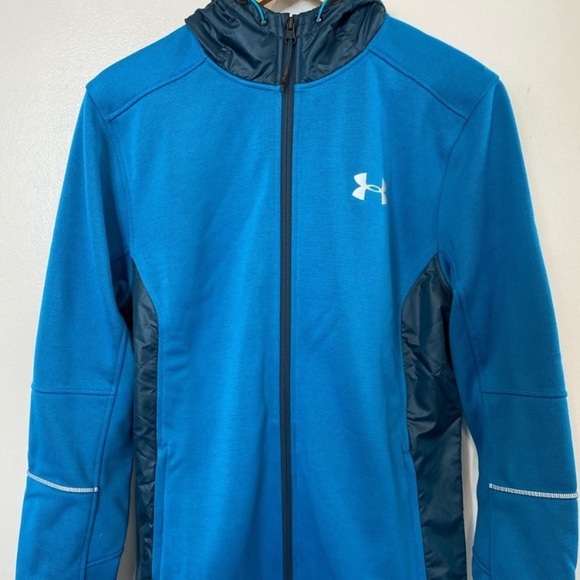 Under Armour Storm Mens Swacket Sweatshirt Jacket Blue Medium Water Resistant - Picture 1 of 5